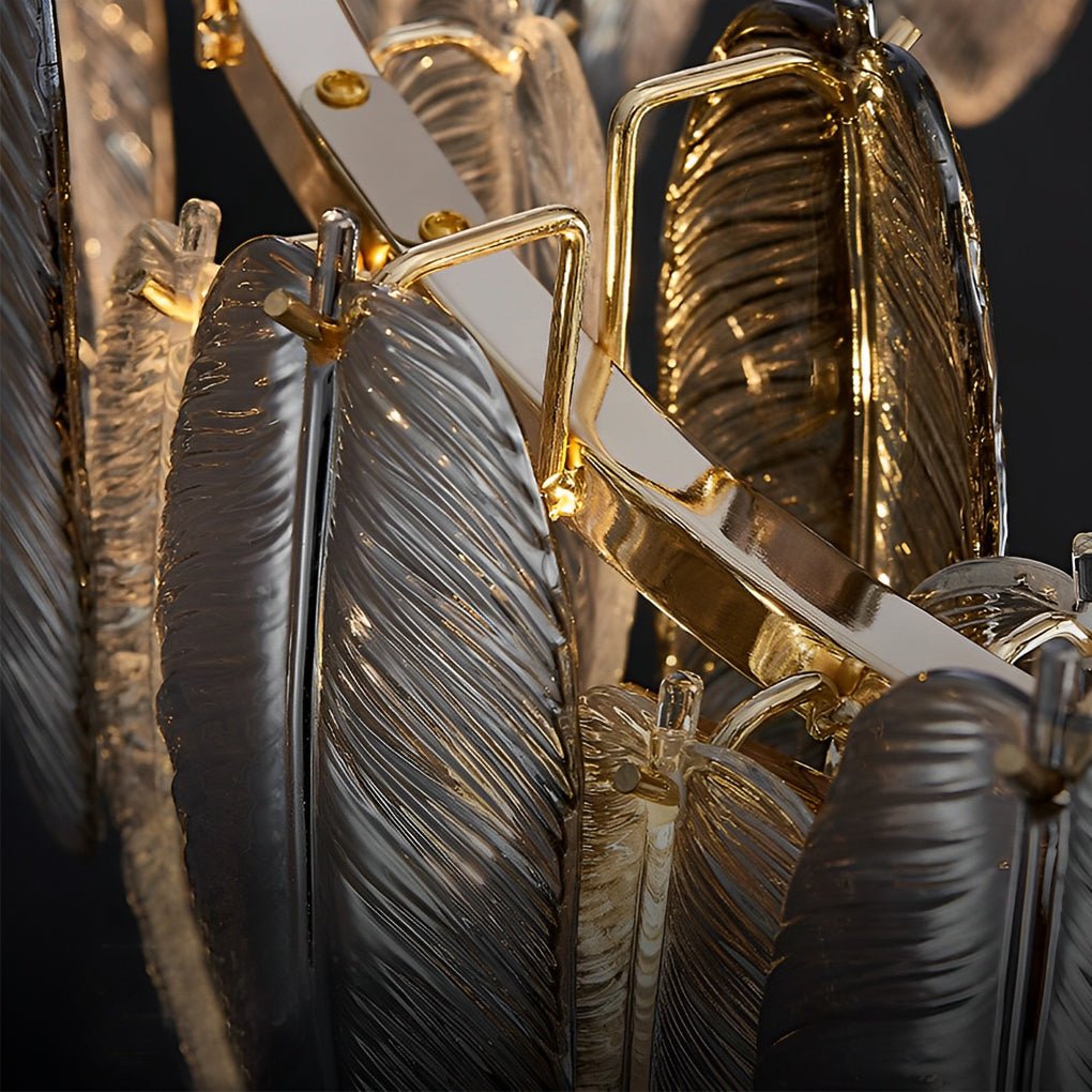 Feather Glass Chandelier — G9, Three-Step Dimming (3000K / 4500K / 6000K), Multiple Sizes