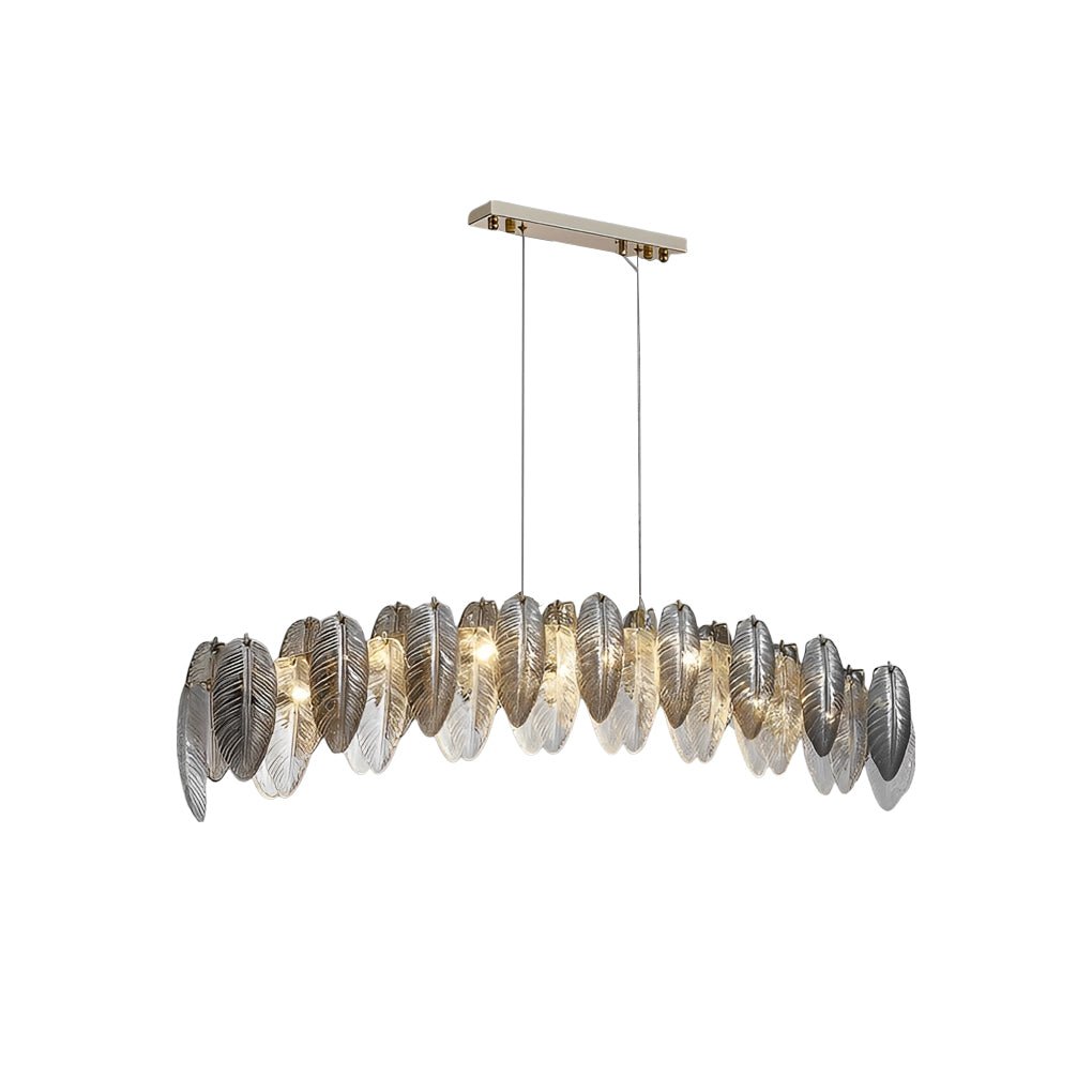 Feather Glass Chandelier — G9, Three-Step Dimming (3000K / 4500K / 6000K), Multiple Sizes