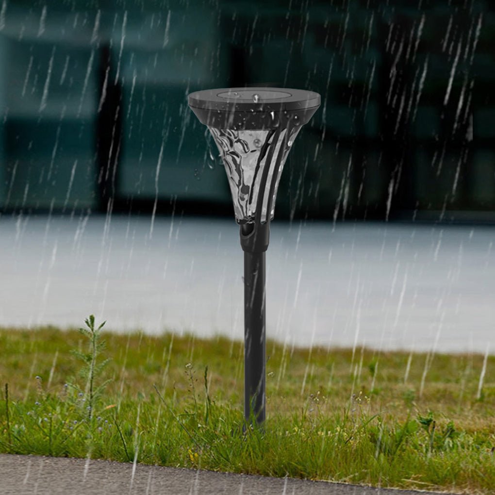 romantic pathway lighting outdoor solar led post lights with water glass lens