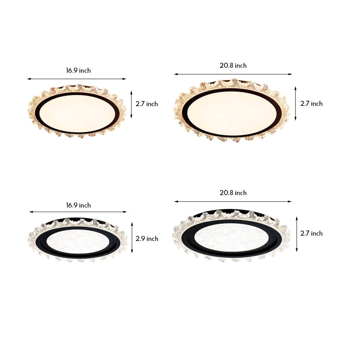 Ultra-Thin Round LED Flush-Mount Ceiling Light — Full Spectrum, Dimmable 3000K–6500K, RA97, UGR≤16
