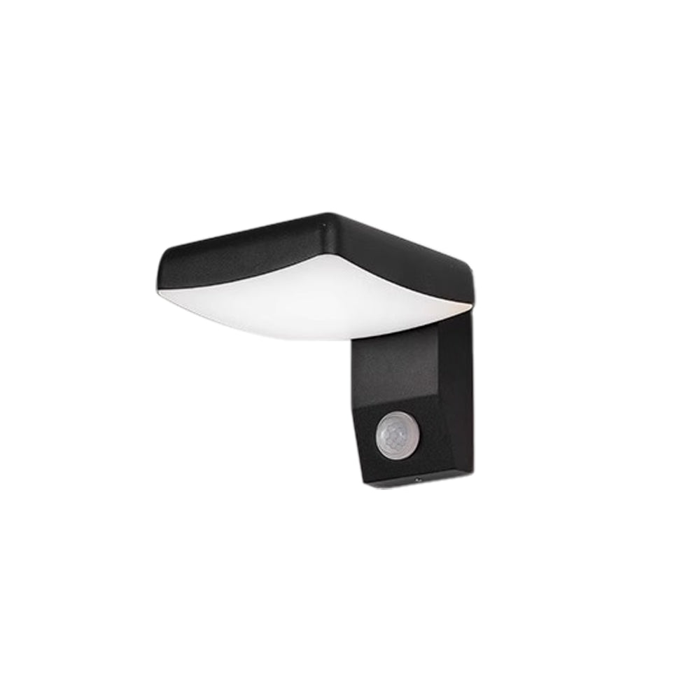 rotatable black outdoor wall light with motion sensor