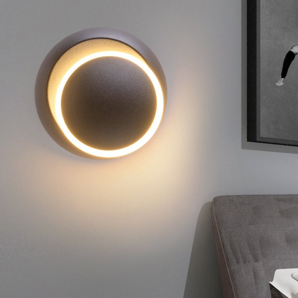 rotatable round led wall lights in nordic minimalist style for living rooms dining rooms and cafes