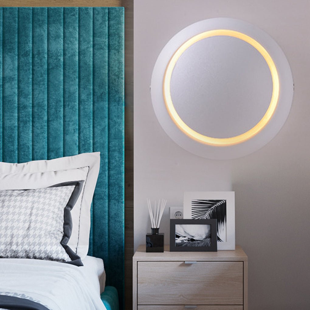 rotatable round led wall lights in nordic minimalist style for living rooms dining rooms and cafes