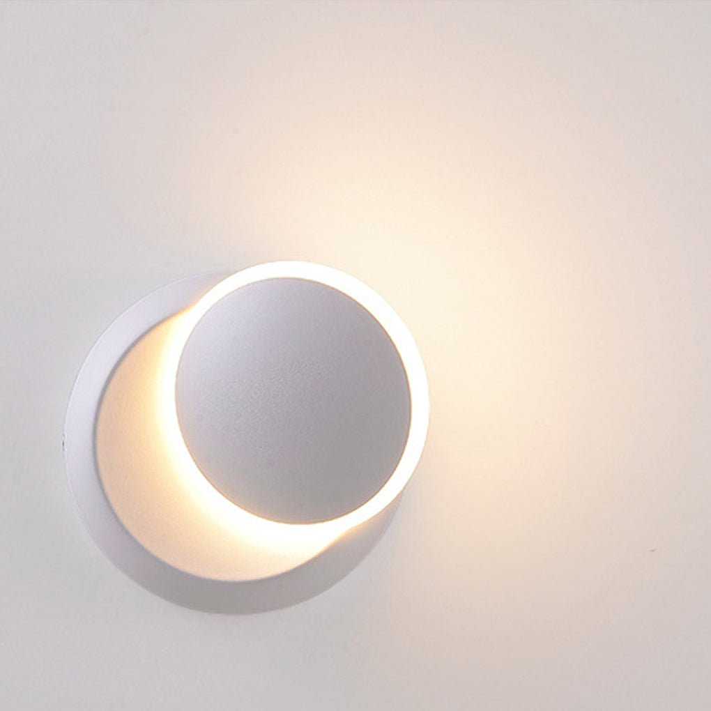 rotatable round led wall lights in nordic minimalist style for living rooms dining rooms and cafes