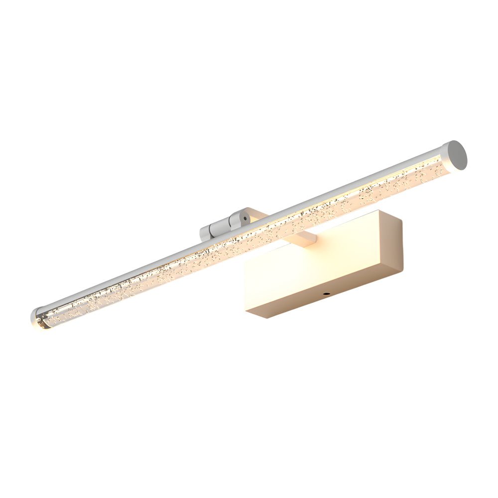 Modern Rotatable Vanity Light Bar — Seeded Acrylic, Iron & Aluminum, LED, Three-Step Dimming, 3000K/4500K/6000K