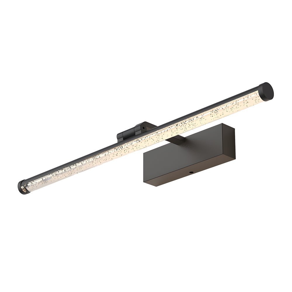 Modern Rotatable Vanity Light Bar — Seeded Acrylic, Iron & Aluminum, LED, Three-Step Dimming, 3000K/4500K/6000K