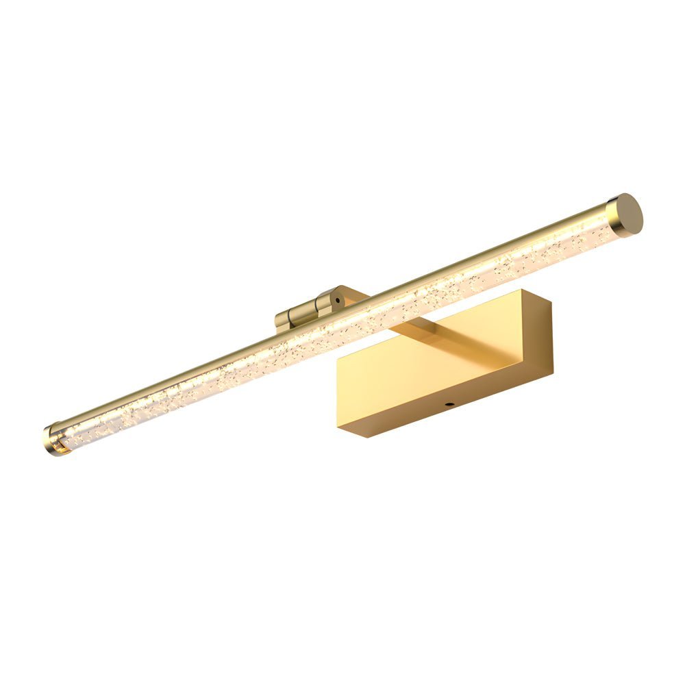 Modern Rotatable Vanity Light Bar — Seeded Acrylic, Iron & Aluminum, LED, Three-Step Dimming, 3000K/4500K/6000K