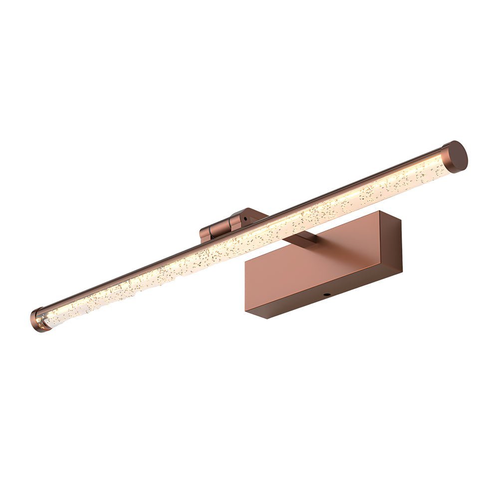 Modern Rotatable Vanity Light Bar — Seeded Acrylic, Iron & Aluminum, LED, Three-Step Dimming, 3000K/4500K/6000K