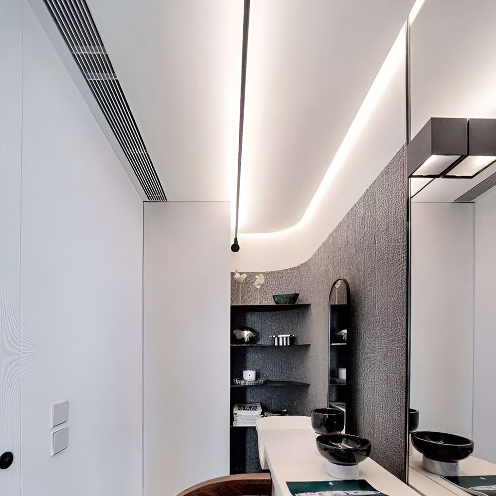 rotatable slim steel skyline linear led ceiling light