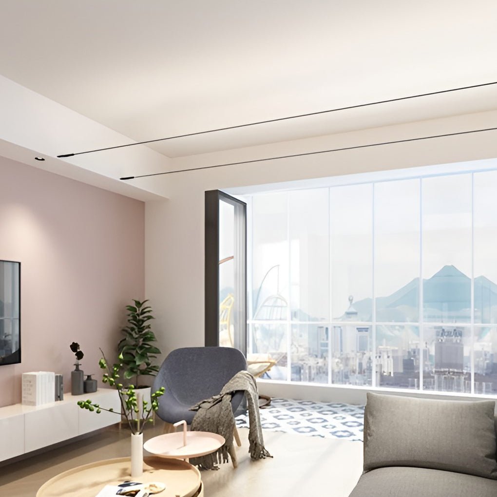 rotatable slim steel skyline linear led ceiling light