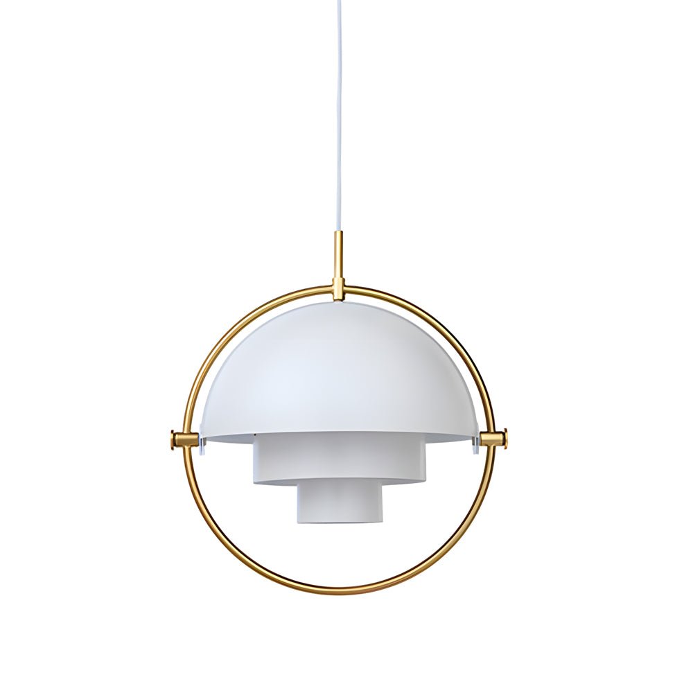 Rotating-Shade Pendant — Electroplated Iron, E27, 4000K, 11"–15", Postmodern Minimalist