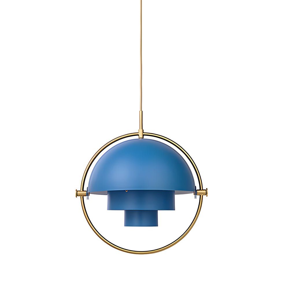 Rotating-Shade Pendant — Electroplated Iron, E27, 4000K, 11"–15", Postmodern Minimalist