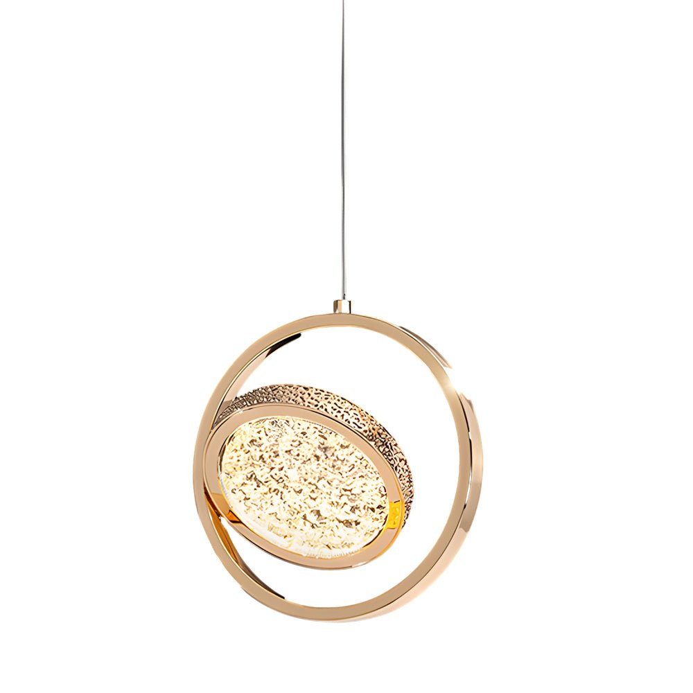 Modern Round Acrylic Multi-Light Pendant — Electroplated Hardware, 270° Rotating Shade, 3-Step Dimming, 1-Light or 5-Light