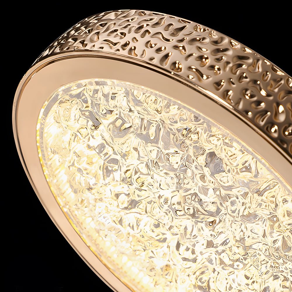 Modern Round Acrylic Multi-Light Pendant — Electroplated Hardware, 270° Rotating Shade, 3-Step Dimming, 1-Light or 5-Light