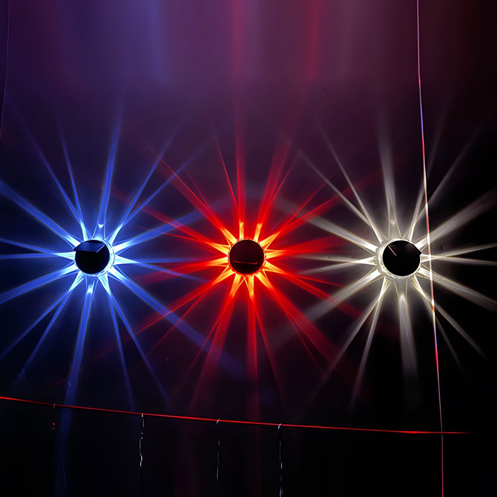 round 9 led solar petal wall light 3 modes with remote control waterproof outdoor wall sconce lamp for wall mounting