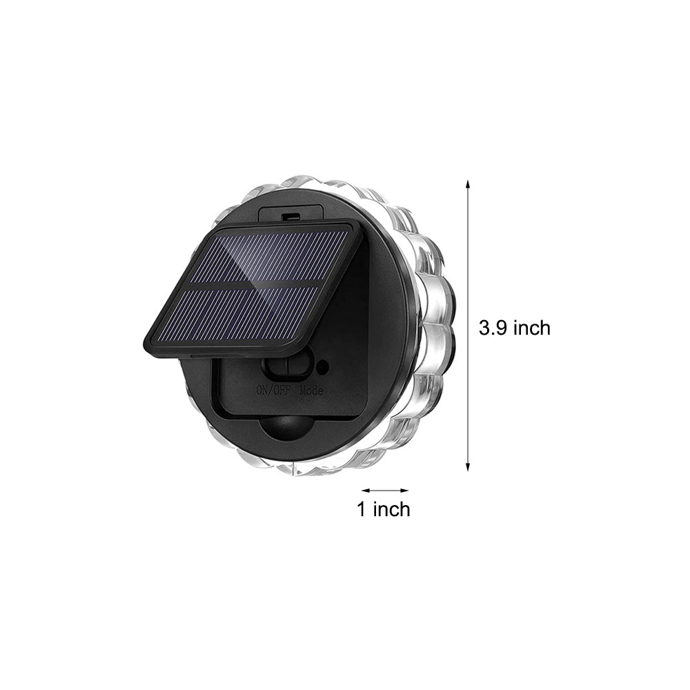 round 9 led solar petal wall light 3 modes with remote control waterproof outdoor wall sconce lamp for wall mounting