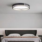 round black stripe led flush mount light 165205 inches