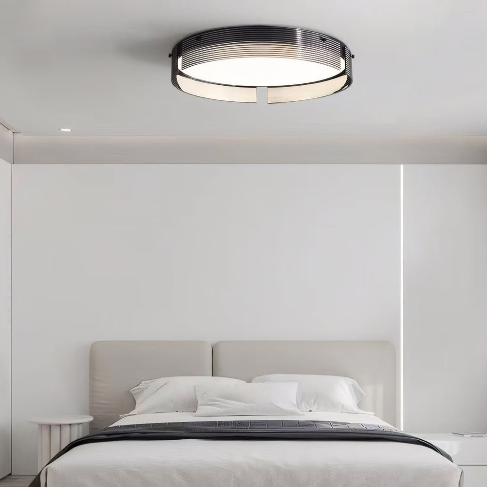 round black stripe led flush mount light 165205 inches