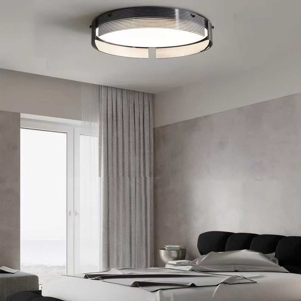 round black stripe led flush mount light 165205 inches