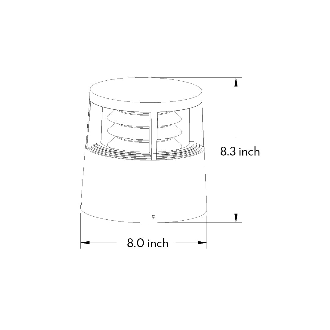 Minimalist Cylindrical LED Bollard Light — Die-Cast Aluminum, 18W, E27, IP65, 3000K Warm White