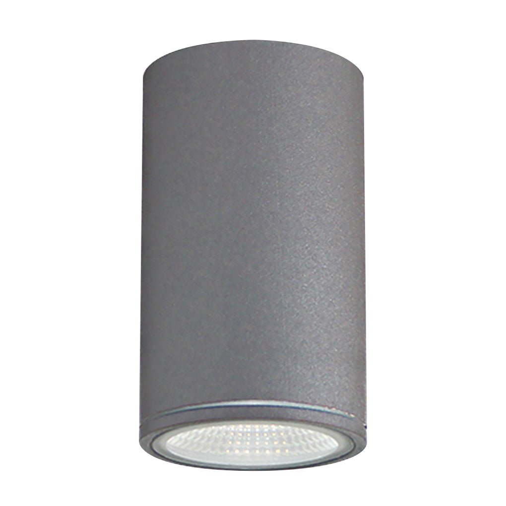 Minimalist Round LED Flush-Mount Downlight — Die-Cast Aluminum, Waterproof, Black or Gray, 4.1" or 6.3"