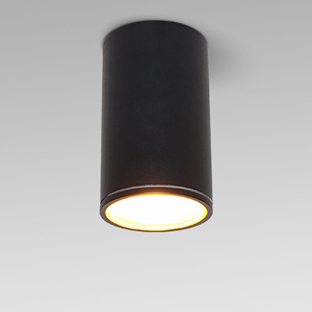 Minimalist Round LED Flush-Mount Downlight — Die-Cast Aluminum, Waterproof, Black or Gray, 4.1" or 6.3"