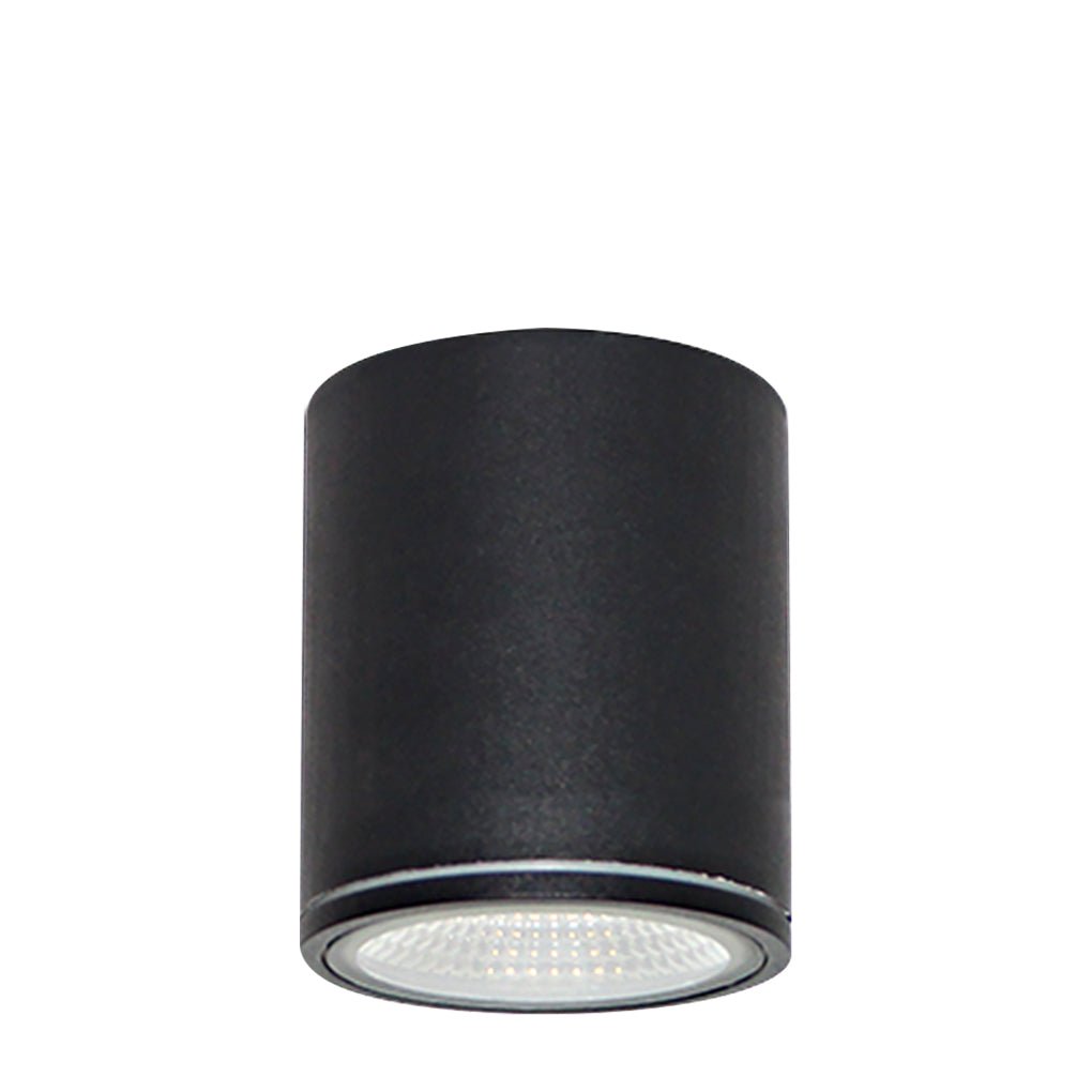 Minimalist Round LED Flush-Mount Downlight — Die-Cast Aluminum, Waterproof, Black or Gray, 4.1" or 6.3"