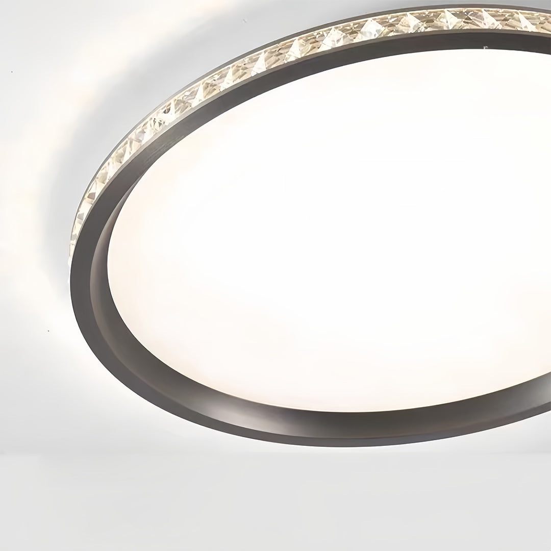 Ultra-Thin Round Flush-Mount LED Ceiling Light — Aluminum, Acrylic, 40–60cm, 76–116W, 3-Step Dimming, Eye Protection