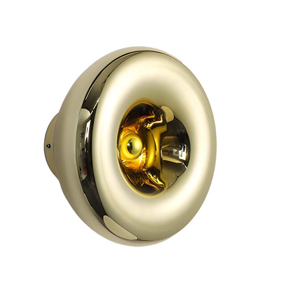 Round Lava Glass Wall Sconce — Aluminum, E27, Postmodern, Gold / Silver / Rose Gold