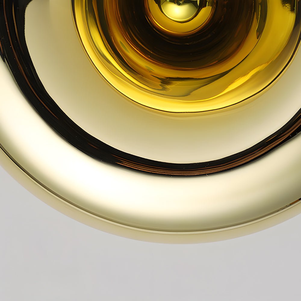 Round Lava Glass Wall Sconce — Aluminum, E27, Postmodern, Gold / Silver / Rose Gold