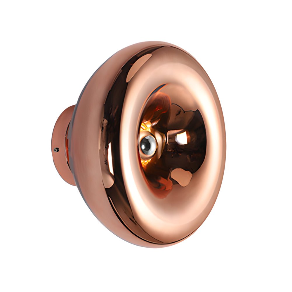 Round Lava Glass Wall Sconce — Aluminum, E27, Postmodern, Gold / Silver / Rose Gold