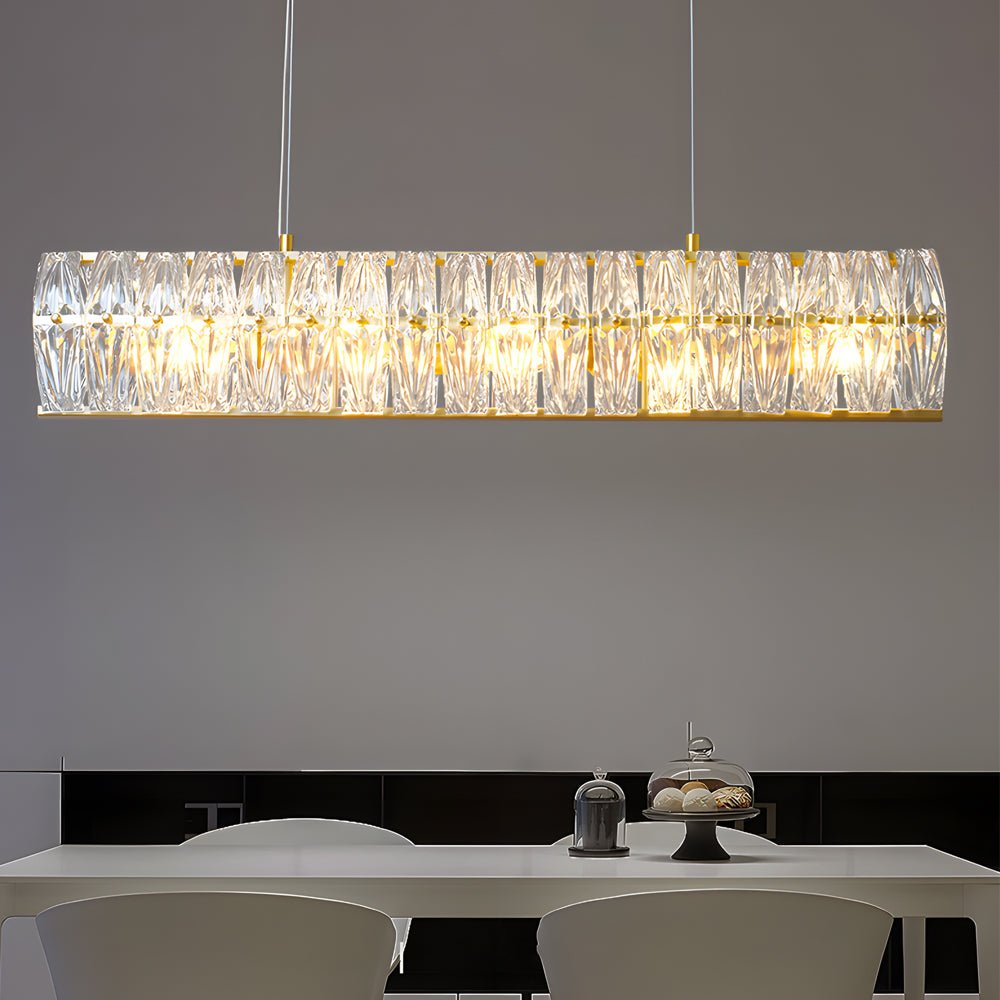 Round Glass Chandelier — Postmodern, 3-Step Dimming (3000K / 4500K / 6000K), E14, Hardwired