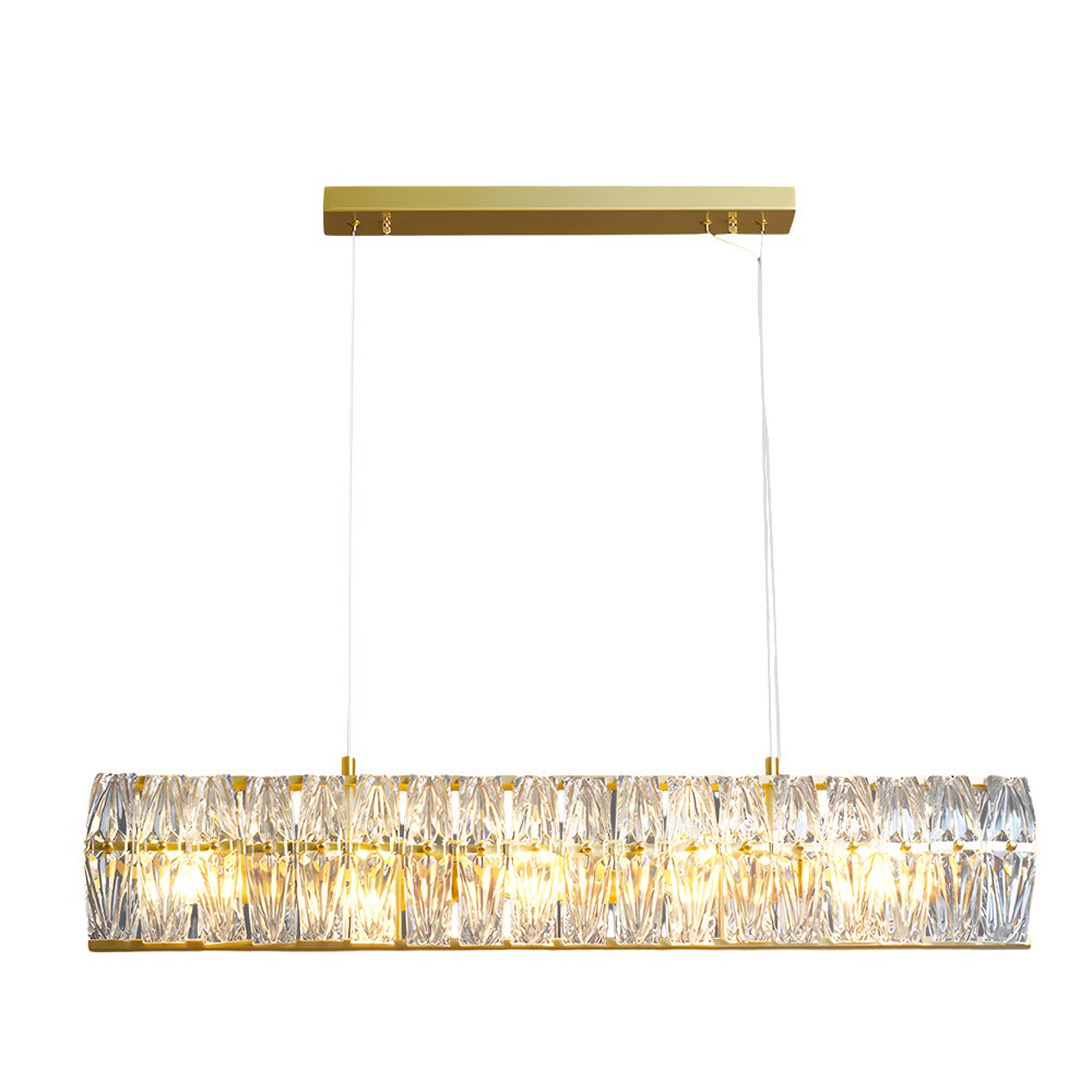 Round Glass Chandelier — Postmodern, 3-Step Dimming (3000K / 4500K / 6000K), E14, Hardwired