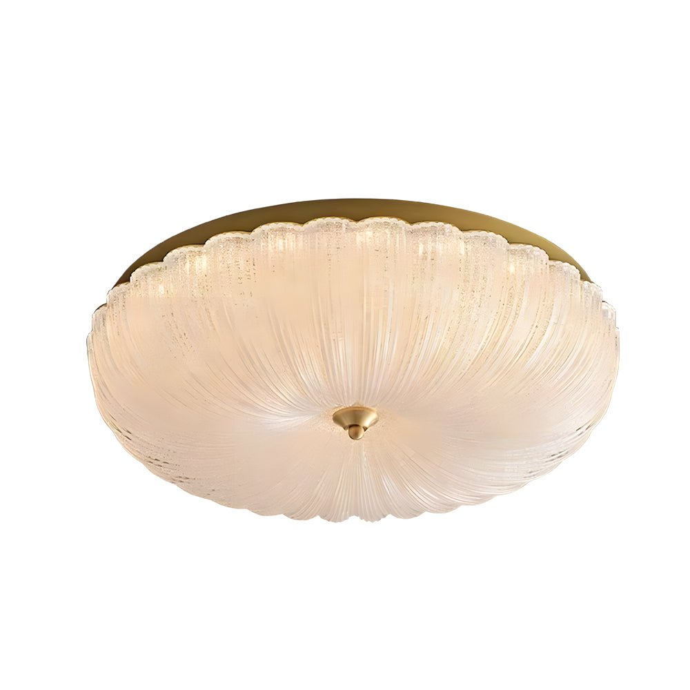Petal Flush-Mount Ceiling Light — Copper and Glass, LED, 3-Step Dimming (3000K/4500K/6000K)