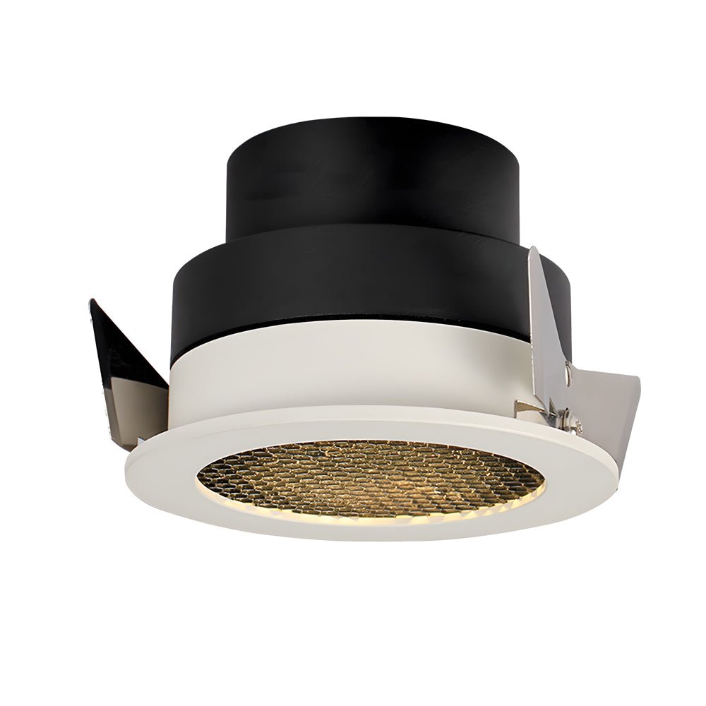 Honeycomb Anti-Glare Recessed Downlight — Matte White Aluminum, 7W LED, 3", 3000K / 4000K