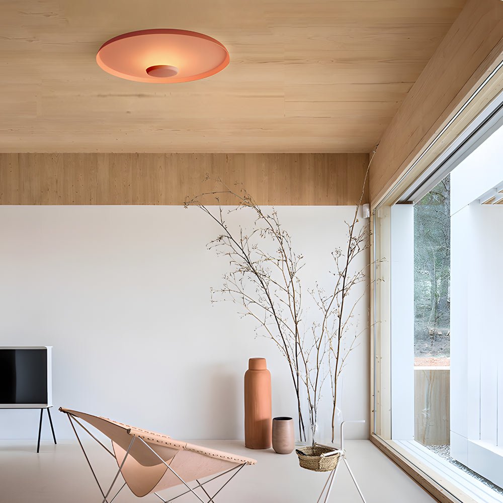 round led ceiling lamp with aluminum finish