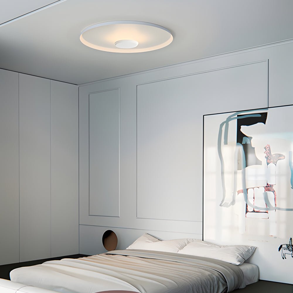 round led ceiling lamp with aluminum finish