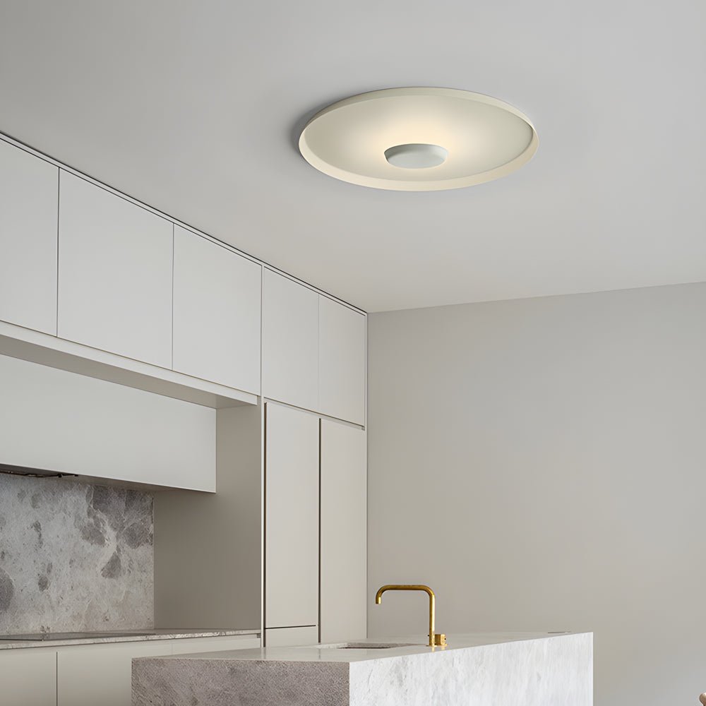 round led ceiling lamp with aluminum finish