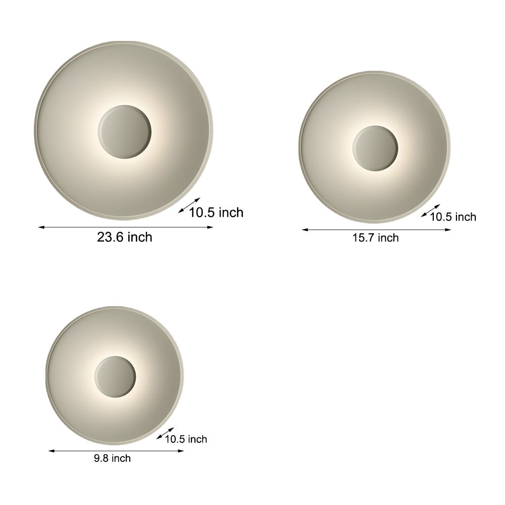 round led ceiling lamp with aluminum finish