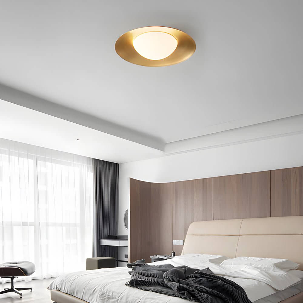 round led flush mount ceiling light with one bulb