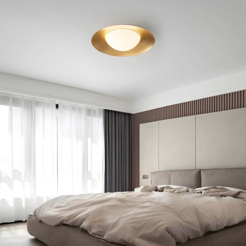 round led flush mount ceiling light with one bulb