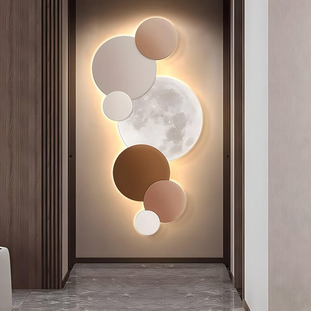round led wall sconce lunar glow