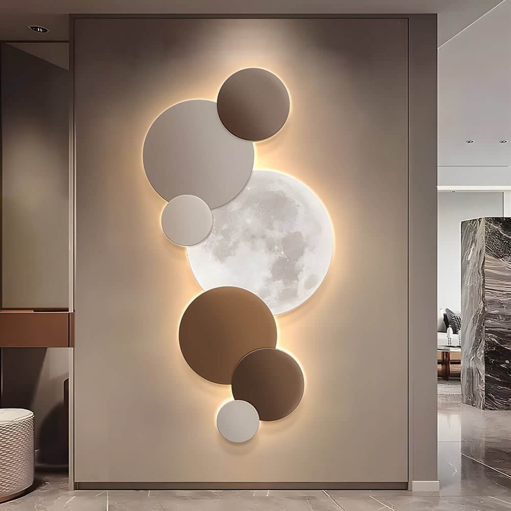 round led wall sconce lunar glow