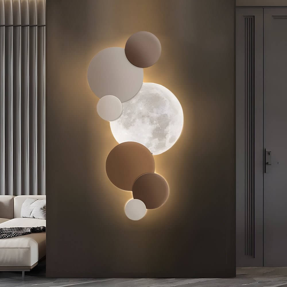 round led wall sconce lunar glow