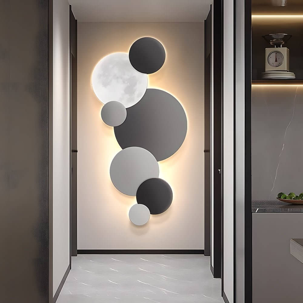 round led wall sconce lunar glow