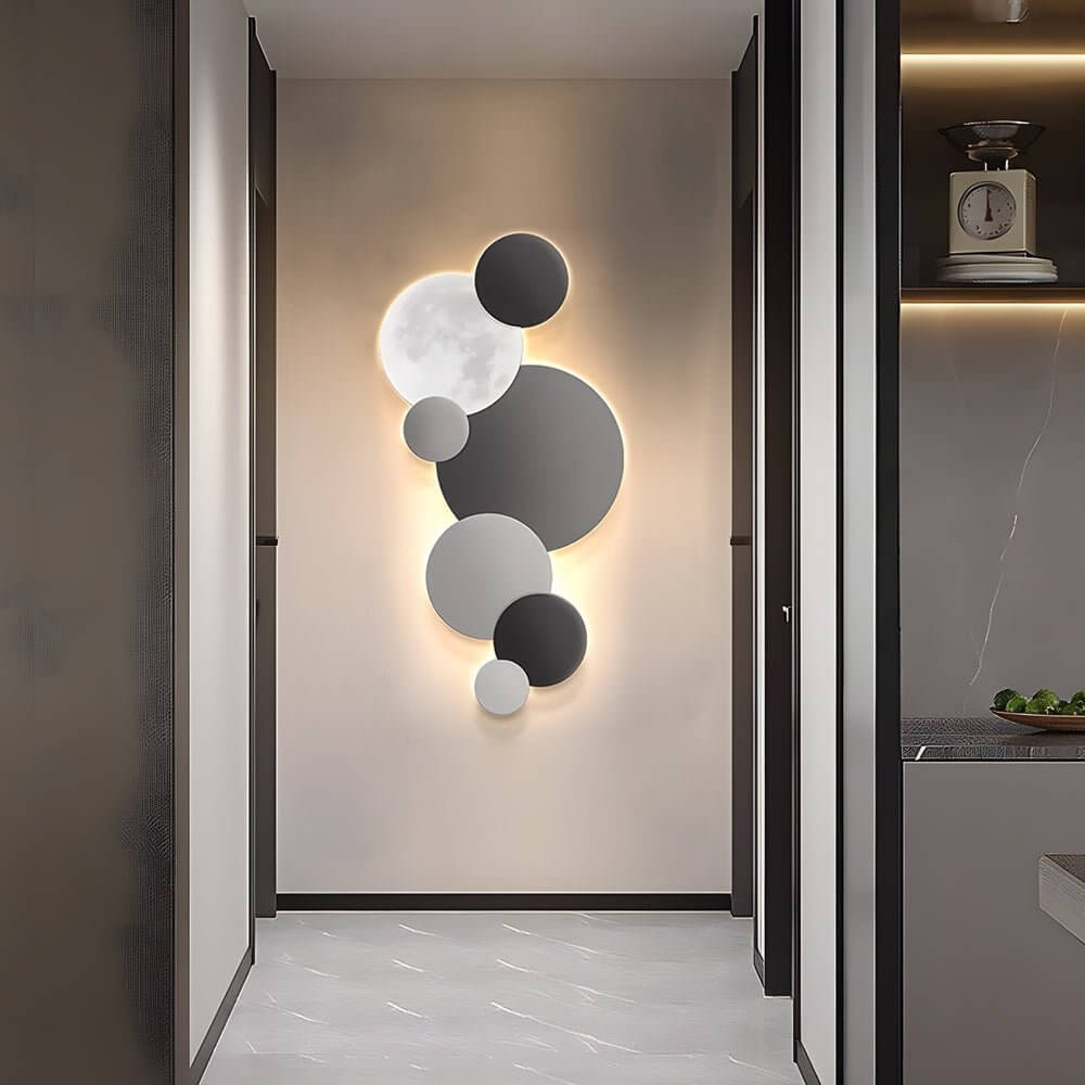 round led wall sconce lunar glow