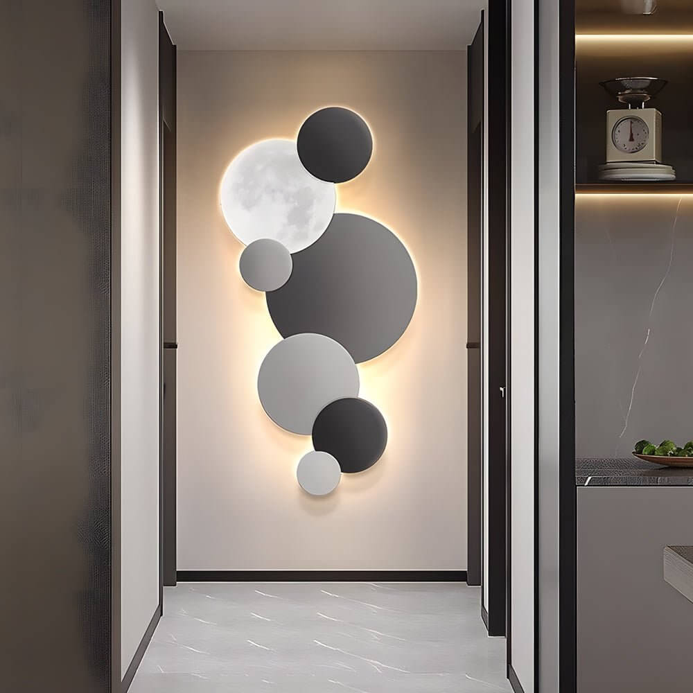round led wall sconce lunar glow