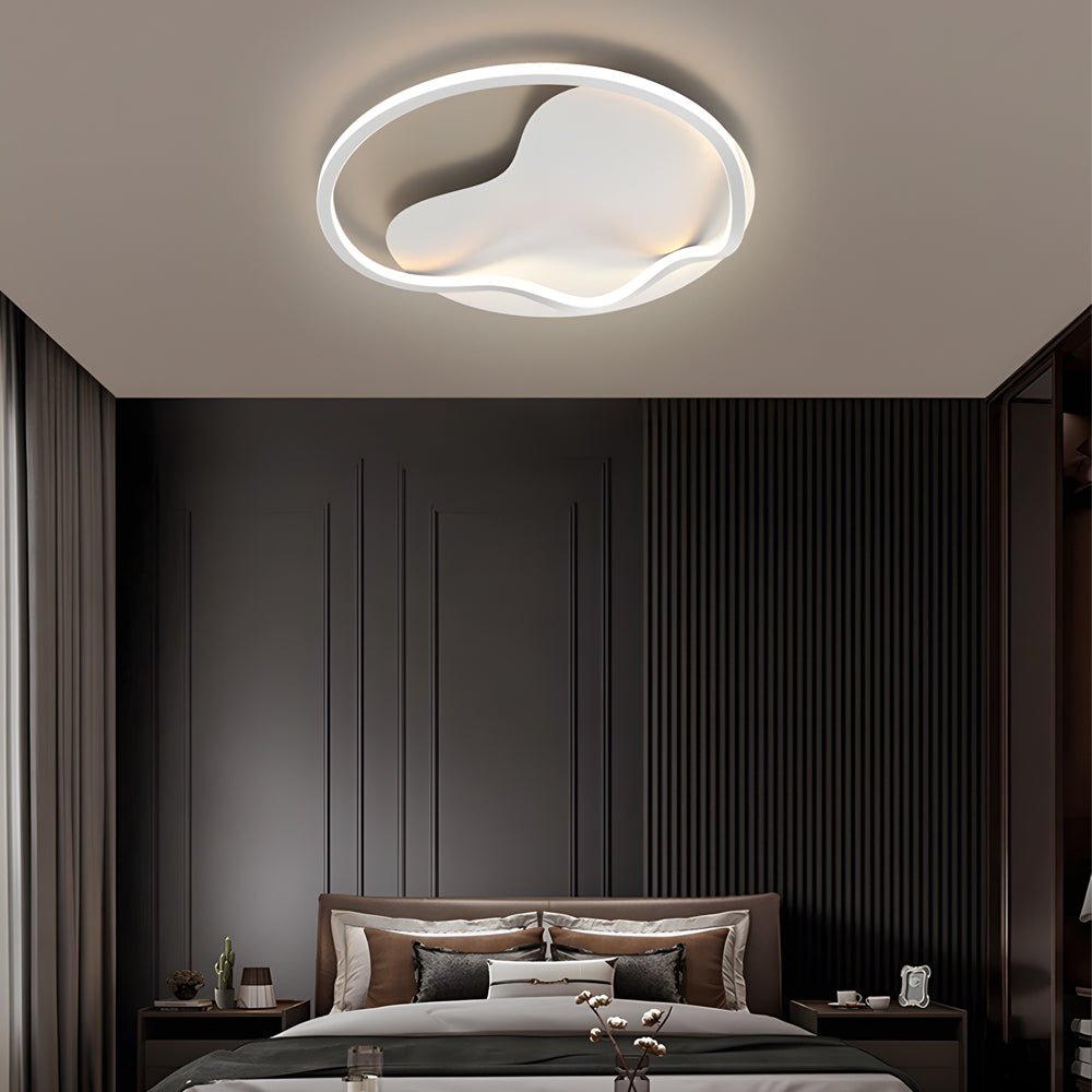 Round Minimalist LED Flush Mount — Hardwired, 46W, 19.7" Diameter, 3-Step Dimming (3000K/4500K/6000K)