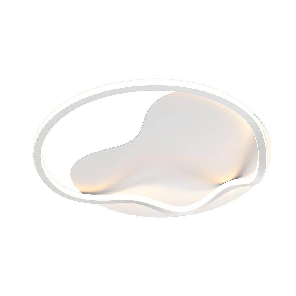 Round Minimalist LED Flush Mount — Hardwired, 46W, 19.7" Diameter, 3-Step Dimming (3000K/4500K/6000K)