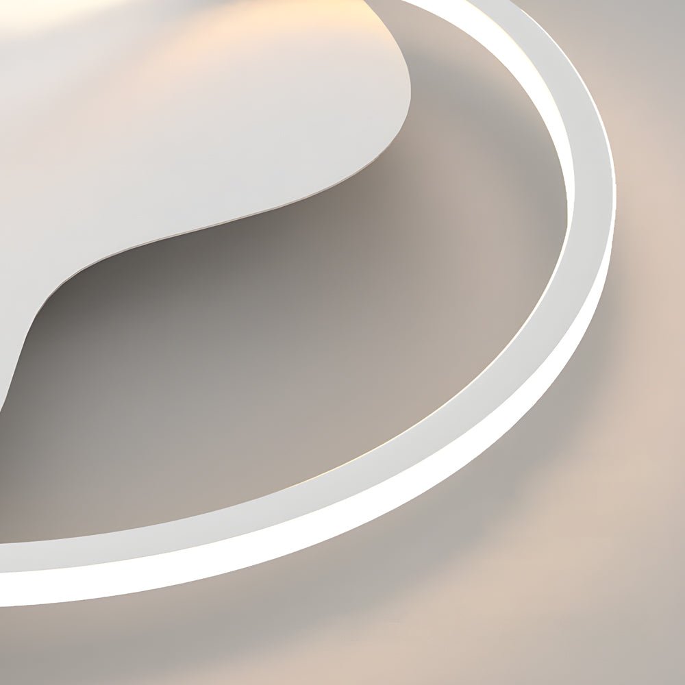 Round Minimalist LED Flush Mount — Hardwired, 46W, 19.7" Diameter, 3-Step Dimming (3000K/4500K/6000K)